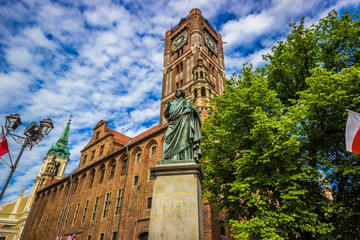 Nicolaus Copernicus statue in Torun, Poland. 
