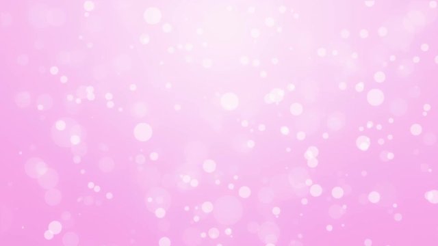 Beautiful light pink holiday background with flickering bokeh particles.