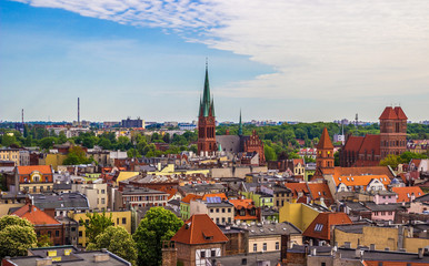 Aerial view. Old town of Torun. Poland
 - obrazy, fototapety, plakaty