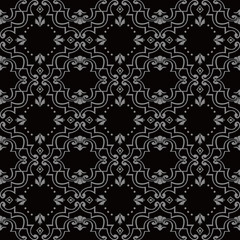 Antique seamless background Spiral Curve Cross Frame Flower Dot