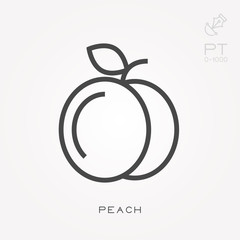 Line icon peach