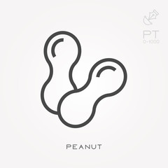 Line icon peanut