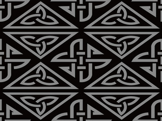 Antique seamless background Triangle Check Cross Frame Chain