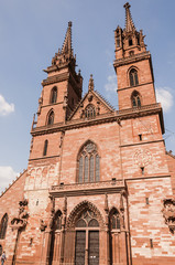 Basel, Münster, Kirche, Münsterplatz, Pfalz, Stadt, Altstadt, Grossbasel, Aussichtsturm, Altstadthäuser, Basel-Stadt, Stadtrundgang, Sommer, Schweiz