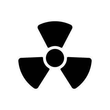 Radiation simple symbol. Radioactivity icon