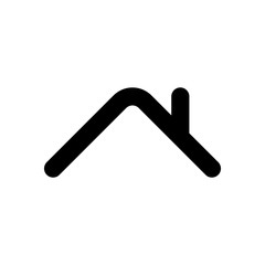 Roof of house. Simple linear icon. One line style