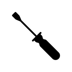 Simple silhouette of screwdriver