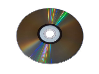 Fototapeta premium Colorful compact disc isolated on a white background