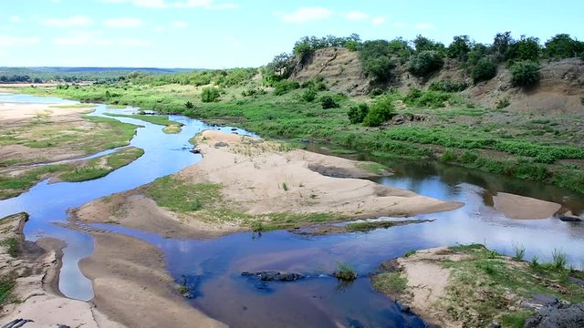 Letaba river in Kruger National park in South Africa
