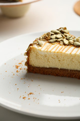 Cheese dessert on plate