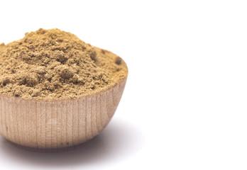 Ground Cumin on a White Background