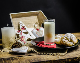 Dough dainted by the woman on the board