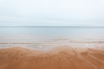 Landscape of the Baltic sandy coast in winter.