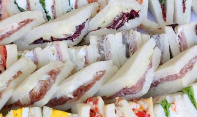 background of many snacks