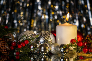 Christmas decoration with candle