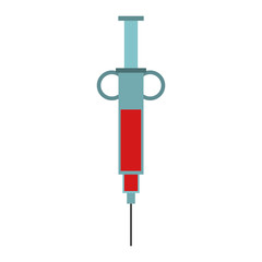 Medical syringe symbol vector illustration graphic design