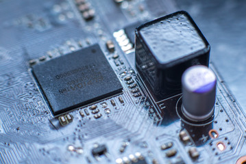 Computer chip closeup