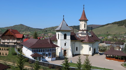 Fototapeta na wymiar Monastery in Manastirea Humorului, Romania