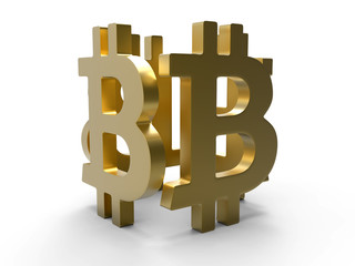 Cryptocurrency Bitcoin Blockchain Technology 3D Render