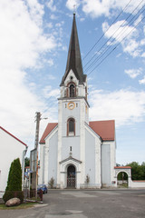 Roman Catholic Church dedicated to the Visitation of the Blessed Virgin Mary in the village of Łącznik in Poland, Opolskie Voivodeship. Built in the Baroque style in 1723.