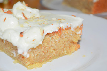 Cake with whipped cream