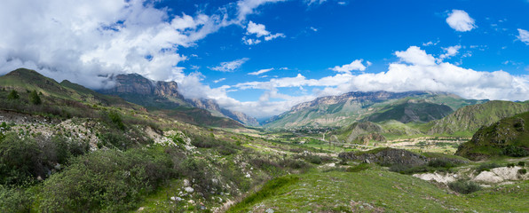 Naklejka na ściany i meble Baksan gorge in the Caucasus mountains in Russia