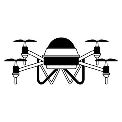 Aerial drone technology vector illustration graphic design