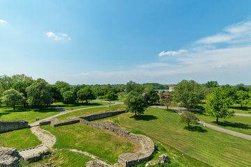 Belgrade, Serbia April 24, 2018: The Kalemegdan park in Belgrade 