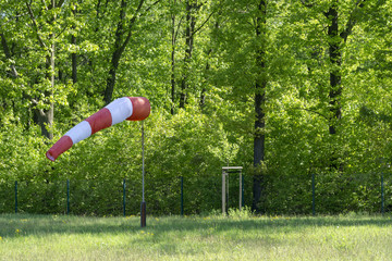 Red and white windsock