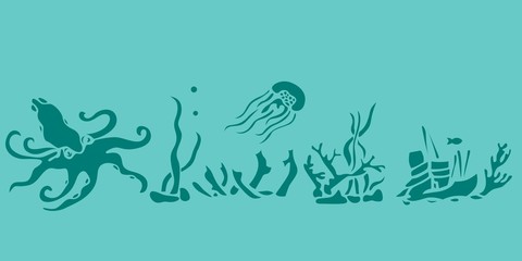 sea animal stencils