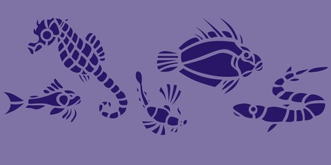 sea animal stencils