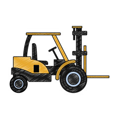 Forklift logistics delivery vector illustration graphic design