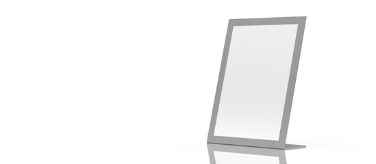 Blank display, original design, 3d rendering with copy space and blank surfaces