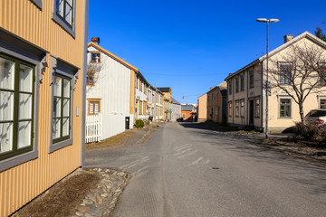 Mosjoen City by the river in Northern Norway