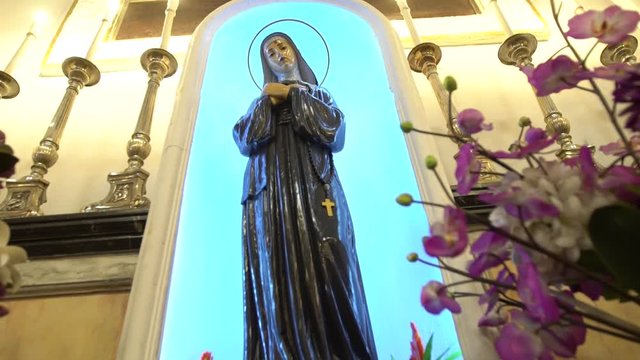 virgin mary statue in the church  