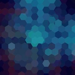 Fototapeta na wymiar Background made of dark blue hexagons. Square composition with geometric shapes. Eps 10