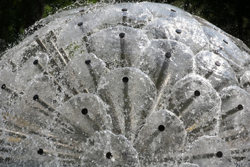 Water fan in the fountain