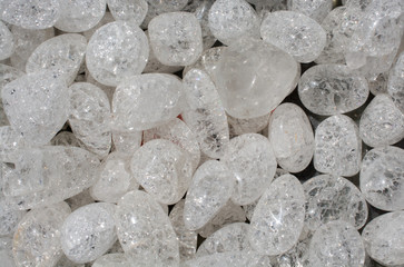 crystallized quartz (rock-crystal) gem stone as  mineral rock