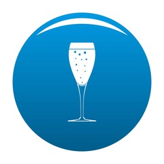 Full glass icon. Simple illustration of full glass vector icon for any design blue