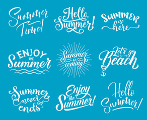 Summer lettering for Summertime Season design