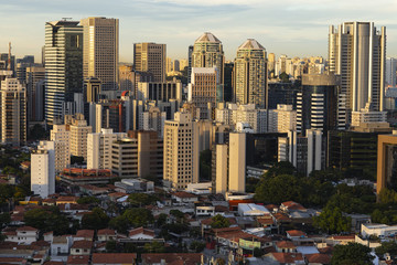Fototapeta na wymiar Aerial view of the city of Sao Paulo, aerial view of large cities