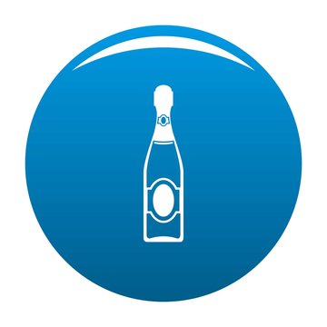 Dry champagne icon. Simple illustration of dry champagne vector icon for any design blue