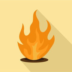 Eternal fire icon. Flat illustration of eternal fire vector icon for web design
