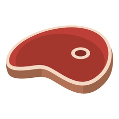 Ham steak icon. Flat illustration of ham steak vector icon for web