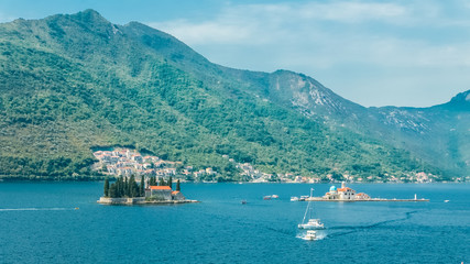 Beautiful Kotor Bay in Montenegro seen from Perast