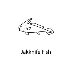 jakknife fish icon. Element of marine life for mobile concept and web apps. Thin line jakknife fish icon can be used for web and mobile. Premium icon
