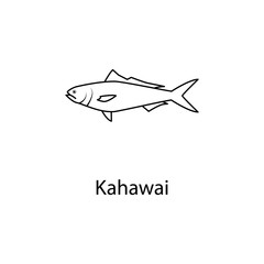 Fototapeta na wymiar kahawai icon. Element of marine life for mobile concept and web apps. Thin line kahawai icon can be used for web and mobile. Premium icon