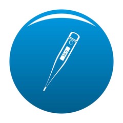 Modern thermometer icon. Simple illustration of modern thermometer vector icon for any design blue