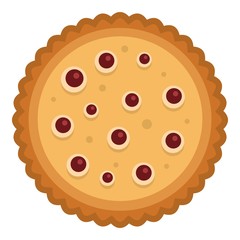 Candy biscuit icon. Flat illustration of candy biscuit vector icon for web