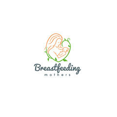 best original logo and designs concept inspiration for mother breastfeeding